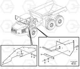 29409 Mudflap, motor unit A25D S/N 13001 -, Volvo Construction Equipment