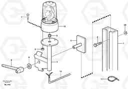 80489 Rotating beacon A30D S/N 12001 - S/N 73000 - BRA, Volvo Construction Equipment