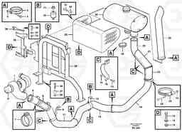 31510 Exhaust system, silencer A25D S/N -12999, - 61118 USA, Volvo Construction Equipment