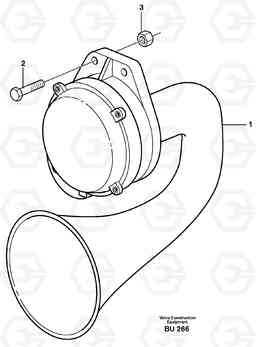 96776 Air horn A25E, Volvo Construction Equipment