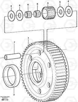 17001 Planet kit, stage 5 A30D S/N -11999, - 60093 USA S/N-72999 BRAZIL, Volvo Construction Equipment