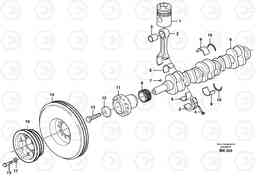 9644 Crankshaft and related parts A30D S/N -11999, - 60093 USA S/N-72999 BRAZIL, Volvo Construction Equipment