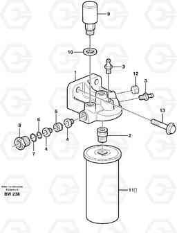34980 Fuel filter A30D S/N -11999, - 60093 USA S/N-72999 BRAZIL, Volvo Construction Equipment