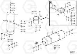 63496 Compressed-air reservoir with fitting parts A30D S/N -11999, - 60093 USA S/N-72999 BRAZIL, Volvo Construction Equipment