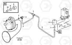 13887 Air system, horn A30D S/N -11999, - 60093 USA S/N-72999 BRAZIL, Volvo Construction Equipment