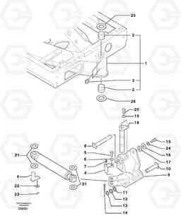 21943 Pivot pin EC14 TYPE 246, 271, Volvo Construction Equipment