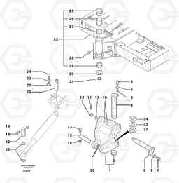 7566 Platform / pivot pin EW70VV TYPE 262, Volvo Construction Equipment