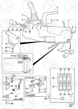 105697 Operator's station : instrument panel ( left ) EW50 TYPE 256, Volvo Construction Equipment