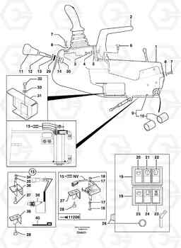 96005 Operator's station : instrument panel ( left ) EC70 TYPE 233, Volvo Construction Equipment