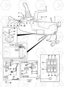 104692 Operator's station : instrument panel ( left ) EW70 TYPE 262, Volvo Construction Equipment