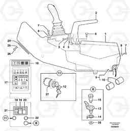 94178 Operator's station : instrument panel ( right ) EW50 TYPE 256, Volvo Construction Equipment