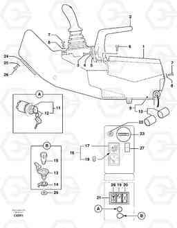 105701 instrument panel (right) / without Puma EC50VV TYPE 247, Volvo Construction Equipment