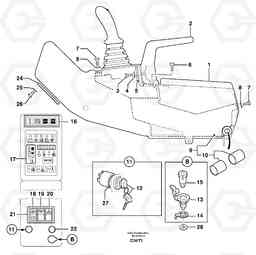 95085 Operator's station : instrument panel ( right ) EW50VV TYPE 256, Volvo Construction Equipment