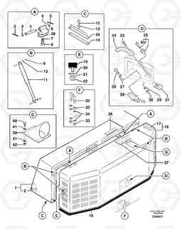 105775 Engine coverage EW70VV TYPE 262, Volvo Construction Equipment