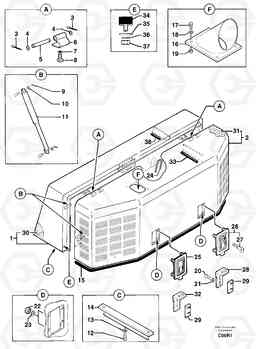 105127 Engine coverage EC50 TYPE 247, Volvo Construction Equipment