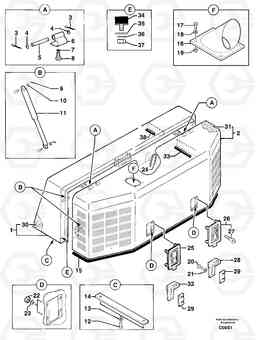 105141 Engine coverage EW50 TYPE 256, Volvo Construction Equipment