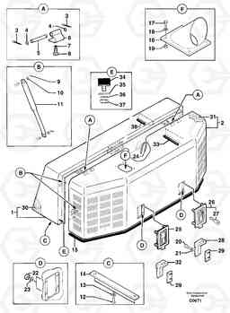 105758 Engine coverage EW50VV TYPE 256, Volvo Construction Equipment