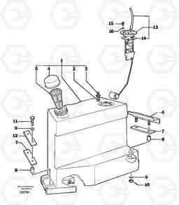 41593 Gas-oil tank EC14 TYPE 246, 271, Volvo Construction Equipment