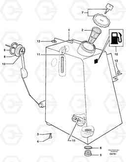 11492 Gas-oil tank EW50 TYPE 256, Volvo Construction Equipment