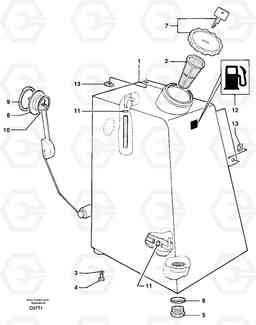 24749 Gas-oil tank EW50VV TYPE 256, Volvo Construction Equipment