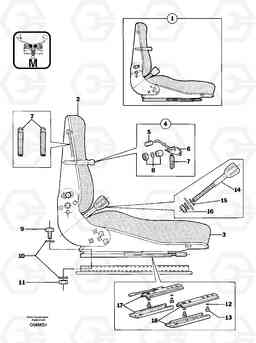 21337 Suspended seat EC14 TYPE 246, 271, Volvo Construction Equipment