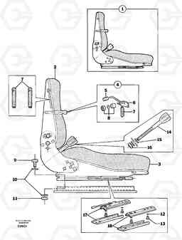 21336 Suspended seat EC14 TYPE 246, 271, Volvo Construction Equipment