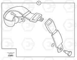 7148 Safety belt EC50VV TYPE 247, Volvo Construction Equipment