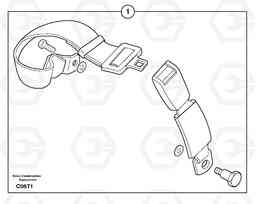 26978 Safety belt EW50VV TYPE 256, Volvo Construction Equipment