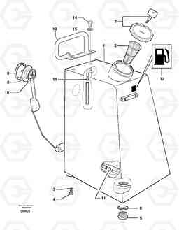 3443 Gas-oil tank EW70 TYPE 262, Volvo Construction Equipment