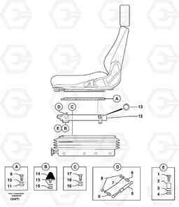 26962 Suspended seat ( holding fixture ) EW50VV TYPE 256, Volvo Construction Equipment