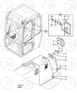 7735 Rear-view mirror EW70 TYPE 262, Volvo Construction Equipment