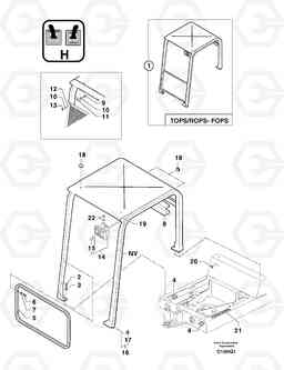 21333 Canopy / protective grating EC14 TYPE 246, 271, Volvo Construction Equipment