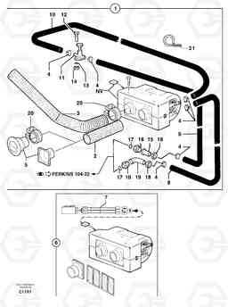 105135 Cab heating EC50VV TYPE 247, Volvo Construction Equipment