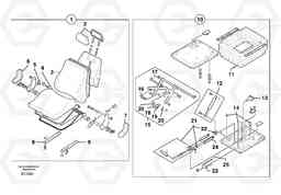 10076 Suspended seat EW70VV TYPE 262, Volvo Construction Equipment