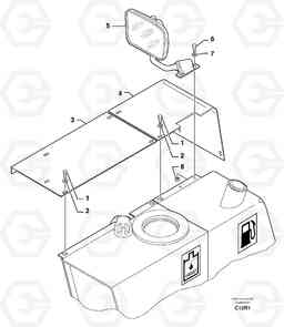 26544 Rear-view mirror EC50 TYPE 247, Volvo Construction Equipment