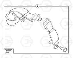 3318 Safety belt EC70VV TYPE 233, Volvo Construction Equipment