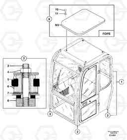 12269 Equipped cabin EW50 TYPE 256, Volvo Construction Equipment