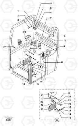 8121 Cab : accessories EW50 TYPE 256, Volvo Construction Equipment