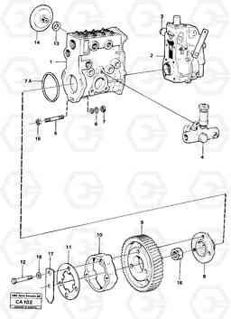 23288 Fuel injection pump with fitting parts 6300 6300, Volvo Construction Equipment