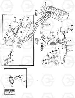 2145 Hydraulic system, outrigger legs 6300 6300, Volvo Construction Equipment