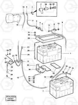 46397 Battery with assembling details 6300 6300, Volvo Construction Equipment