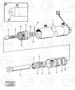 4389 Hydraulic cylinder 6300 6300, Volvo Construction Equipment