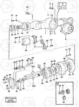 53496 Drive axle, rear Prod No 23535, Ah31d Prod No 23597, Ah31h 6300 6300, Volvo Construction Equipment
