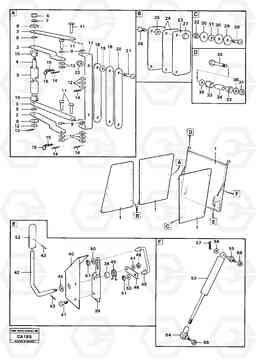 4366 Glass panes and fitting- parts 6300 6300, Volvo Construction Equipment