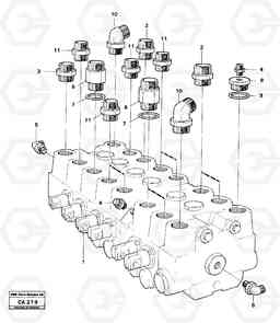 13299 Hydraulic valve excavator unit 6300 6300, Volvo Construction Equipment