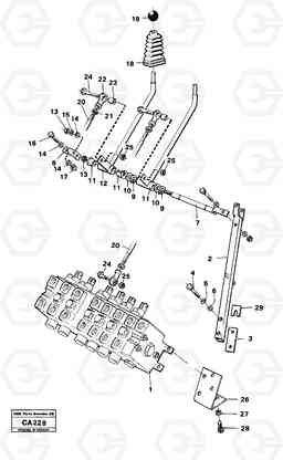 17351 Outrigger legs controls. El. hydraulic servo system 6300 6300, Volvo Construction Equipment