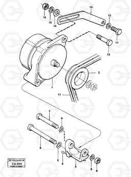 4925 Alternator with assembling details 6300 6300, Volvo Construction Equipment