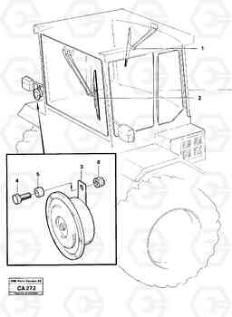 20304 Windscreen wiper horn 6300 6300, Volvo Construction Equipment