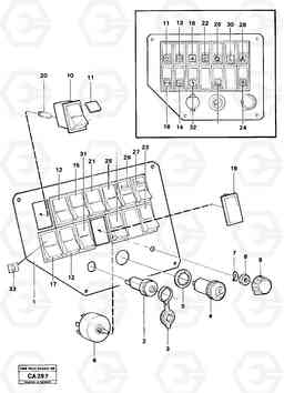 62089 Instrument panel right front 6300 6300, Volvo Construction Equipment