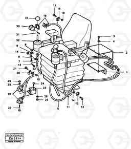 5423 El. hydraulic servo system Operating lever 6300 6300, Volvo Construction Equipment